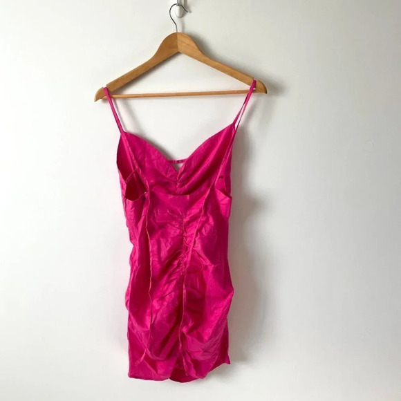 Zara Linen Blend Beaded Draped V Neck Mini Dress NWOT Size Small - Picture 11 of 12